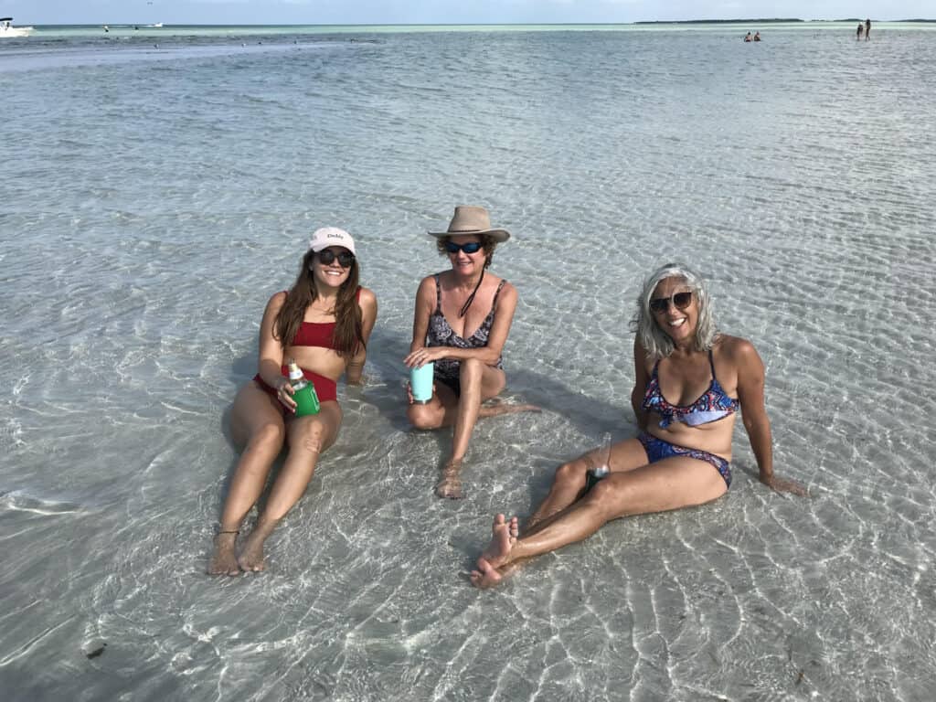 My friends and I enjoying a Key West sandbar