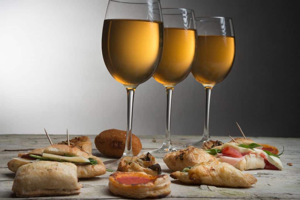 wine with appetizers